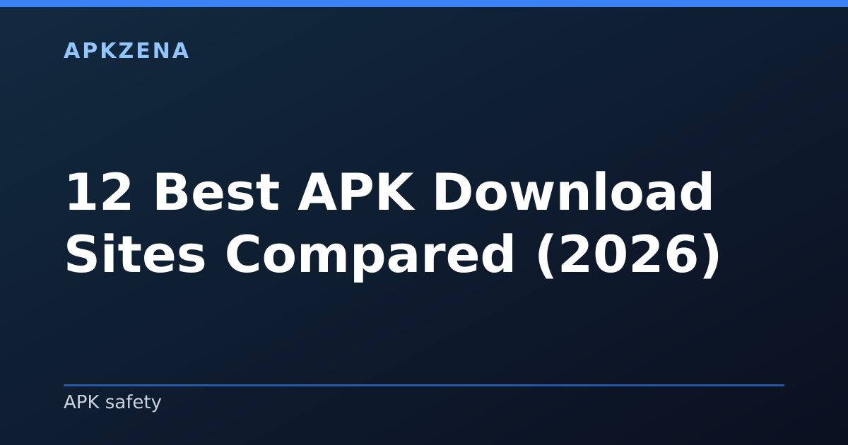 Illustration for the article “12 Best APK Download Sites Compared (2026)”, Android guides on APK safety