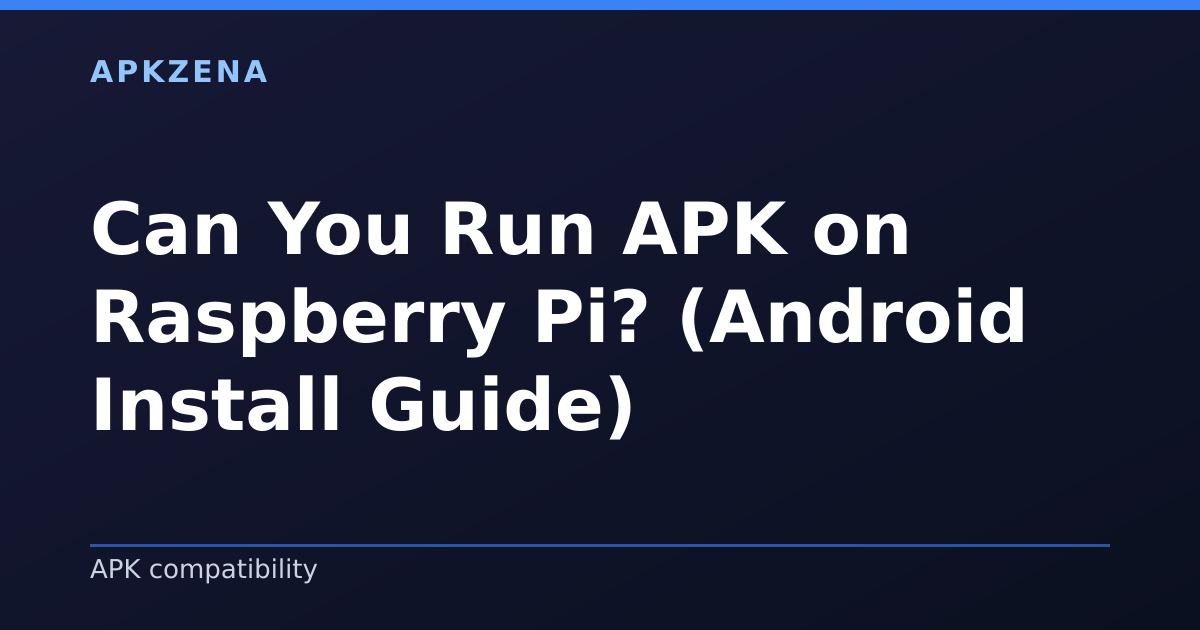 Illustration for the article “Can You Run APK on Raspberry Pi? (Android Install Guide)”, Android guides on APK compatibility